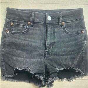 Women's Black Denim Shorts
